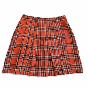 The Limited Red and Black Plaid A-Line Skirt